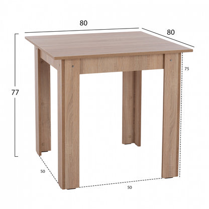 ΤΡΑΠΕΖΙ ΚΟΥΖΙΝΑΣ KELVIN SONOMA OAK 80x80x77