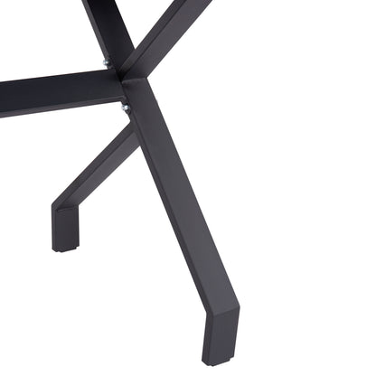 KITCHEN TABLE LANA MELAMINE BLACK MARBLE BLACK METAL LEGS 140x70x72.5