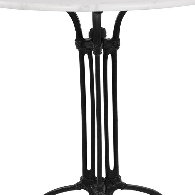 RYLEIGHT TABLE WITH 3-LEG CAST IRON BASE AND MARBLE TOP Ø70x74
