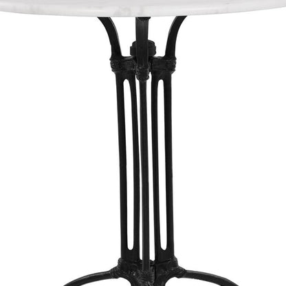 RYLEIGHT TABLE WITH 3-LEG CAST IRON BASE AND MARBLE TOP Ø70x74