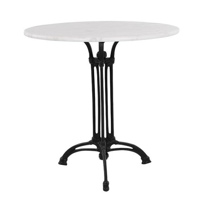 RYLEIGHT TABLE WITH 3-LEG CAST IRON BASE AND MARBLE TOP Ø70x74