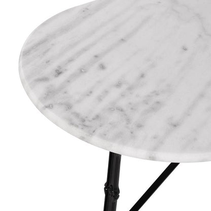 DELILAH TABLE WITH CAST IRON BASE AND OVAL MARBLE TOP 120x59x72