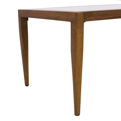 ΤΡΑΠΕΖΙ MEIR ΣΑΛΟΝΙΟΥ ΑΛΟΥΜΙΝΙΟΥ BAMBOO LOOK ΜΕ ΓΥΑΛΙ 100x58x46