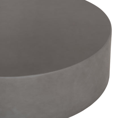 ΤΡΑΠΕΖΙ ΜΕΣΗΣ FIBER CEMENT ΣΤΡΟΓΓΥΛΟ KYOKO ΓΚΡΙ Φ90x30