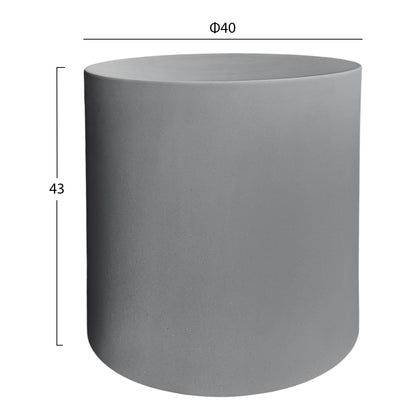 ΤΡΑΠΕΖΙ ΒΟΗΘΗΤΙΚΟ FIBER CEMENT ΣΤΡΟΓΓΥΛΟ KYOKO ΓΚΡΙ Φ40x43