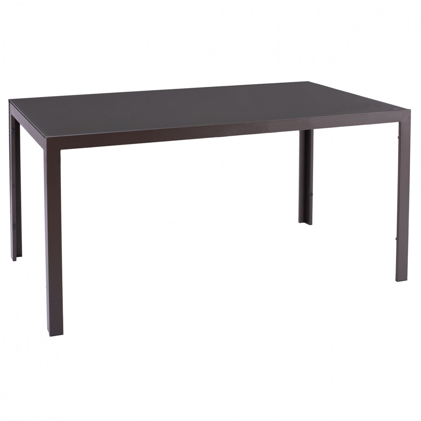 OFER METAL RECTANGULAR COFFEE TABLE WITH COFFEE GLASS 150x90x75