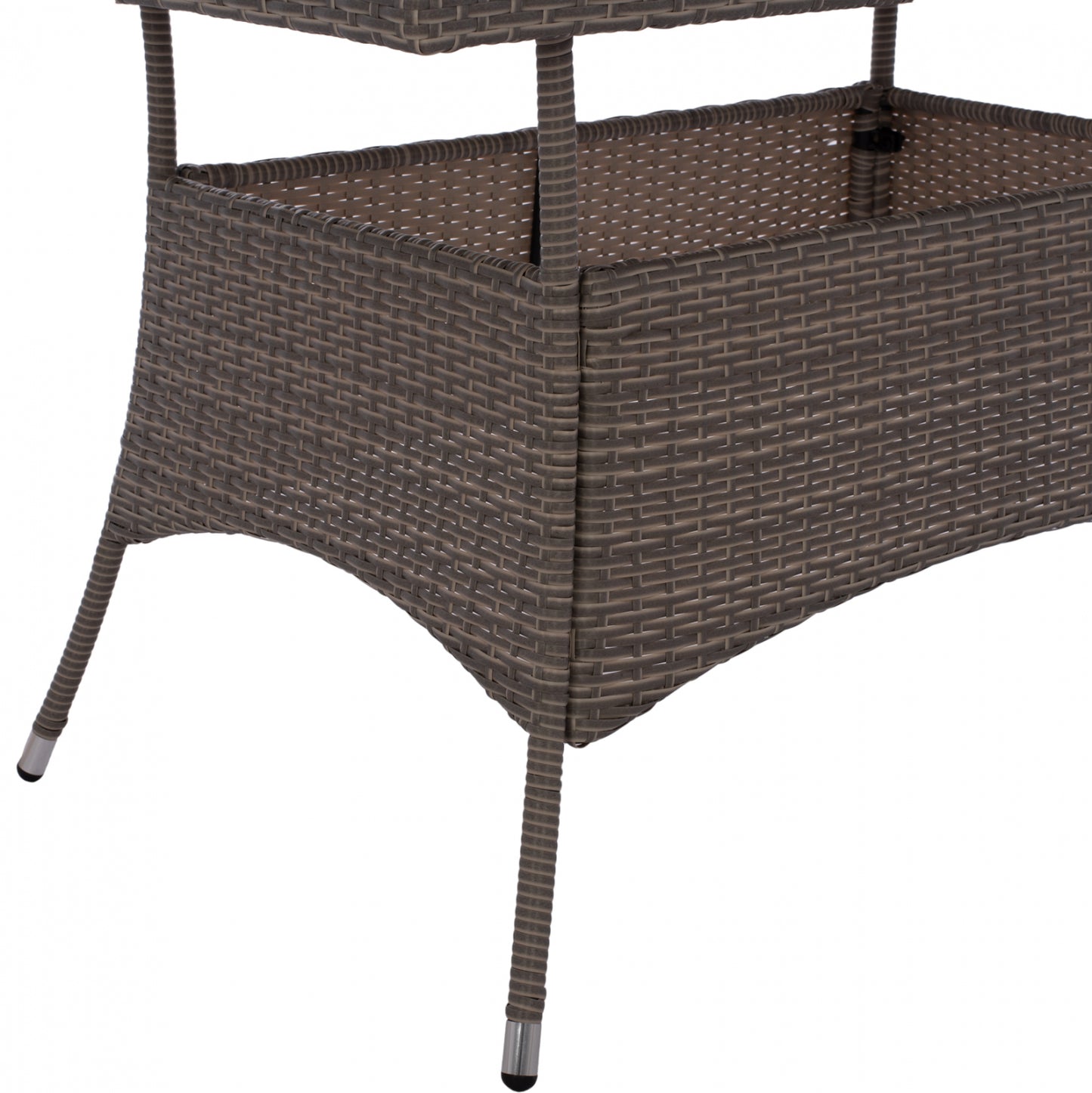 ΤΡΑΠΕΖΙ ΜΕΤΑΛΛΙΚΟ MILITARY RATTAN ΓΚΡΙ 120x70x75
