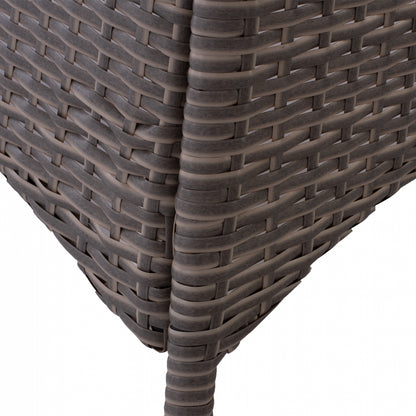 ΤΡΑΠΕΖΙ ΜΕΤΑΛΛΙΚΟ MILITARY RATTAN ΓΚΡΙ 120x70x75