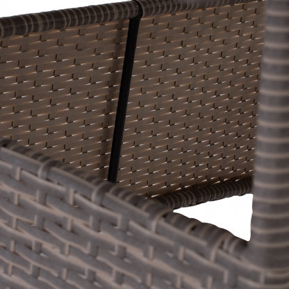 ΤΡΑΠΕΖΙ ΜΕΤΑΛΛΙΚΟ MILITARY RATTAN ΓΚΡΙ 120x70x75