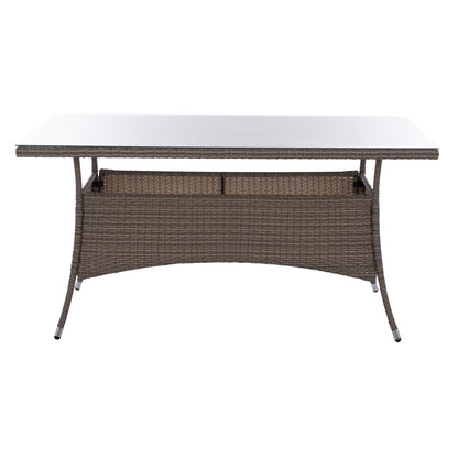 ΤΡΑΠΕΖΙ ΜΕΤΑΛΛΙΚΟ MINSK RATTAN ΓΚΡΙ 150x90x75
