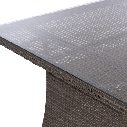 ΤΡΑΠΕΖΙ ΜΕΤΑΛΛΙΚΟ MINSK RATTAN ΓΚΡΙ 150x90x75