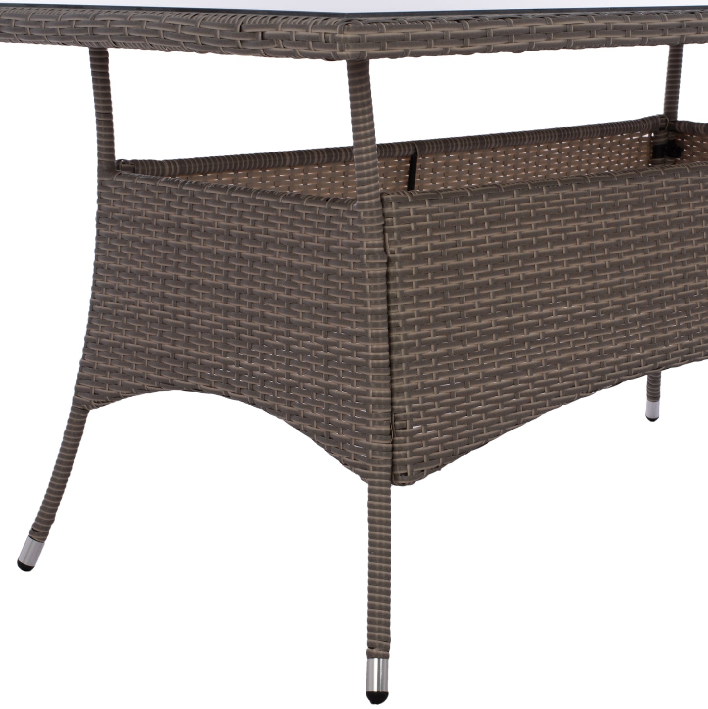 ΤΡΑΠΕΖΙ ΜΕΤΑΛΛΙΚΟ MINSK RATTAN ΓΚΡΙ 150x90x75