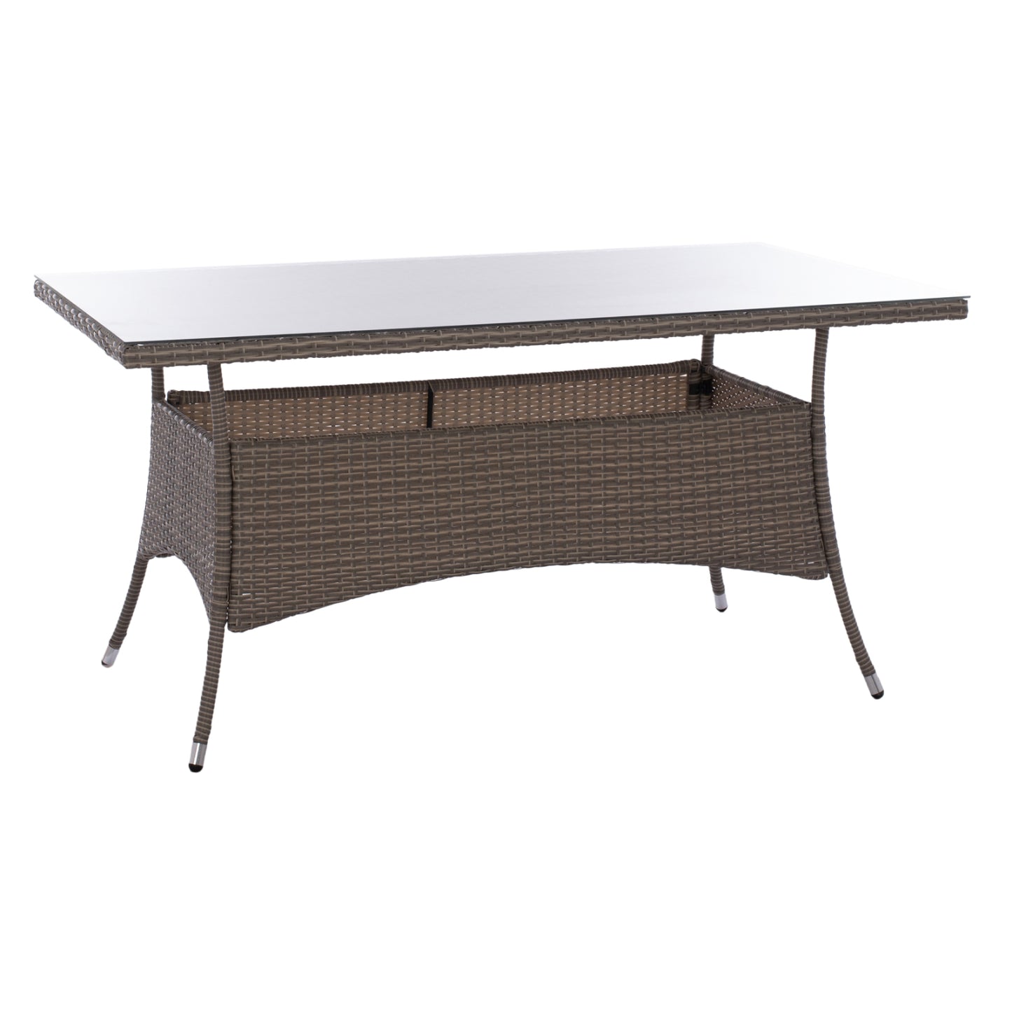 ΤΡΑΠΕΖΙ ΜΕΤΑΛΛΙΚΟ MINSK RATTAN ΓΚΡΙ 150x90x75