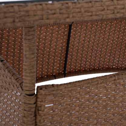 MILITARY RATTAN METAL TABLE BEIGE BROWN 120x70x75