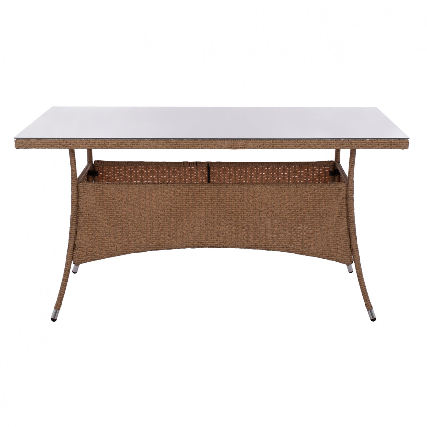 ΤΡΑΠΕΖΙ ΜΕΤΑΛΛΙΚΟ MINSK RATTAN ΜΠΕΖ ΚΑΦΕ 150x90x75