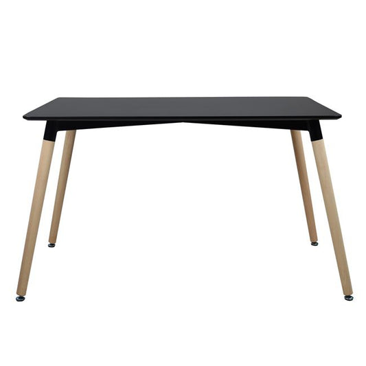 ΤΡΑΠΕΖΙ MINIMAL ΜΑΥΡΟ ΜΕ ΞΥΛΙΝΑ ΠΟΔΙΑ ΟΞΙΑ 120x80x73