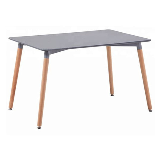 ΤΡΑΠΕΖΙ MINIMAL ΓΚΡΙ ΜΕ ΞΥΛΙΝΑ ΠΟΔΙΑ ΟΞΙΑ 120x80x73