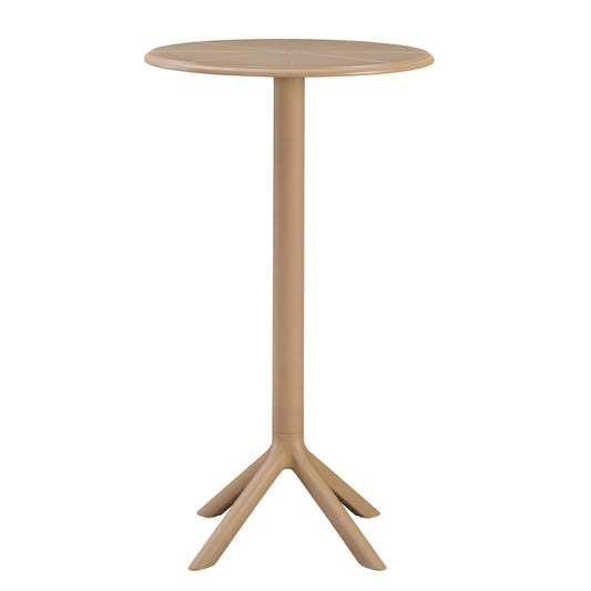 ROUND BAR TABLE TERRIN POLYPROPYLENE CAPPUCCINO Ø61x107