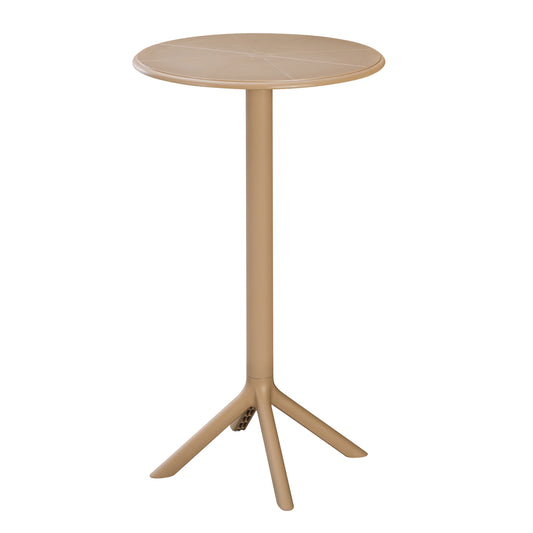 ROUND BAR TABLE TERRIN POLYPROPYLENE CAPPUCCINO Ø61x107