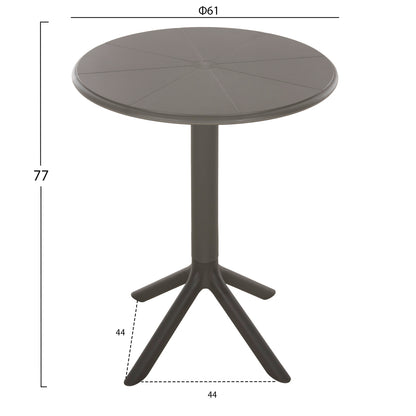 ΤΡΑΠΕΖΙ ΠΟΛΥΠΡΟΠΥΛΕΝΙΟΥ ΣΤΡΟΓΓΥΛΟ TERRIN OLIVE GREEN Φ60x75