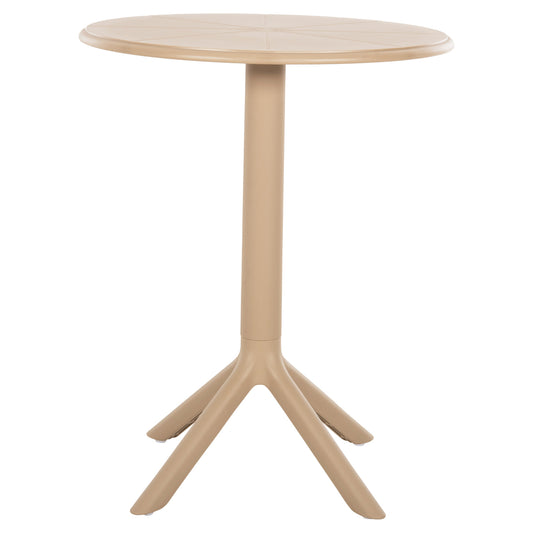 TERRIN ROUND POLYPROPYLENE TABLE CAPPUCCINO Ø61x77
