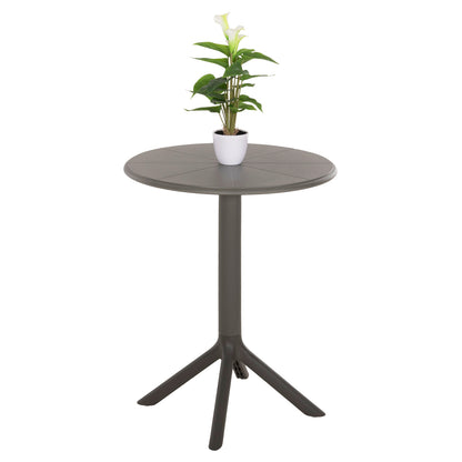 ΤΡΑΠΕΖΙ ΠΟΛΥΠΡΟΠΥΛΕΝΙΟΥ ΣΤΡΟΓΓΥΛΟ TERRIN OLIVE GREEN Φ60x75
