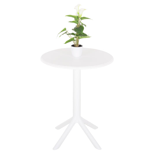 POLYPROPYLENE ROUND TABLE TERRIN WHITE Φ61x77