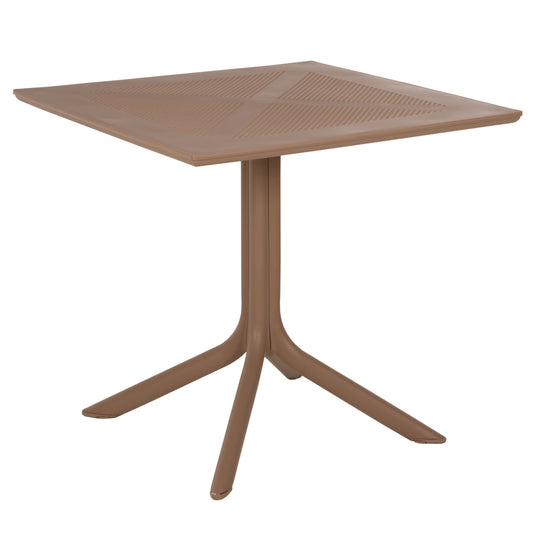 POLYPROPYLENE SQUARE TABLE LUNAR CAPPUCCINO 80x80x75