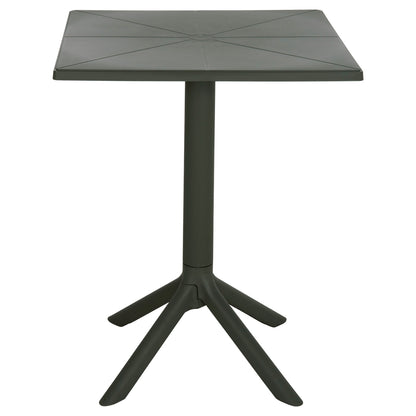 ΤΡΑΠΕΖΙ ΠΟΛΥΠΡΟΠΥΛΕΝΙΟΥ ΤΕΤΡΑΓΩΝΟ TERRIN DARK OLIVE 60x60x75
