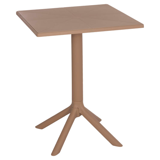 POLYPROPYLENE SQUARE TABLE TERRIN CAPPUCCINO 60x60x75