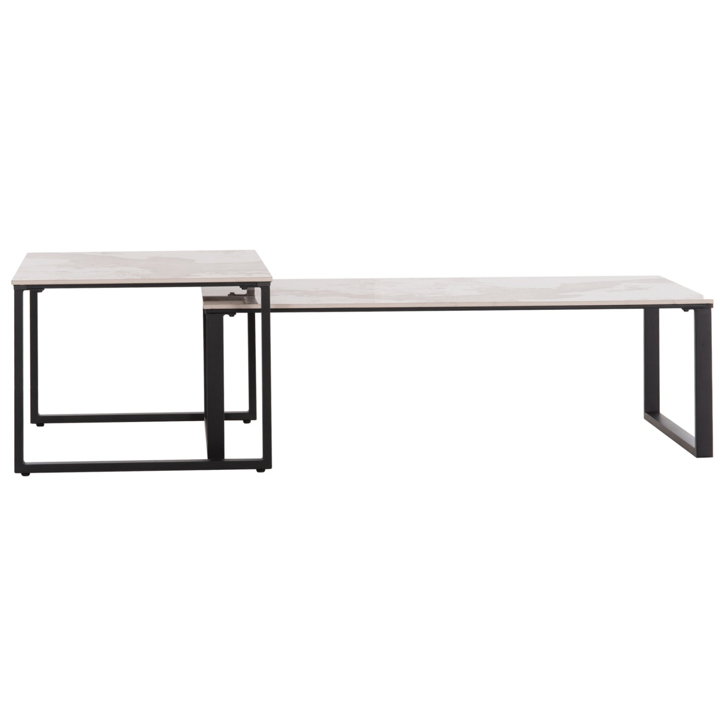 ΤΡΑΠΕΖΙ ΣΑΛΟΝΙΟΥ 2 ΤΜΧ TERREN ΜΕΤΑΛΛΟ SINTERED STONE PANDORA 120x70x45