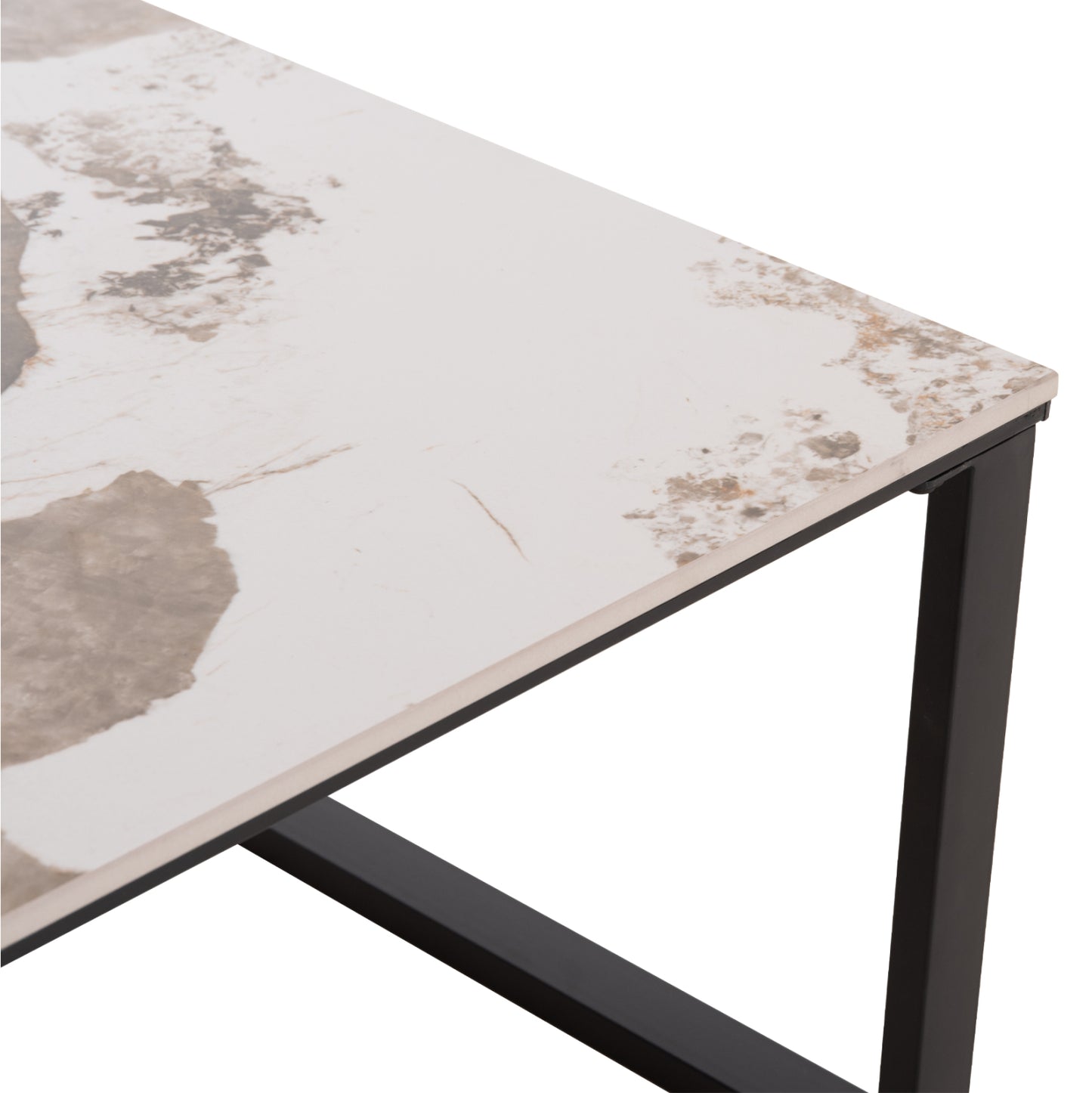 ΤΡΑΠΕΖΙ ΣΑΛΟΝΙΟΥ 2 ΤΜΧ TERREN ΜΕΤΑΛΛΟ SINTERED STONE PANDORA 120x70x45