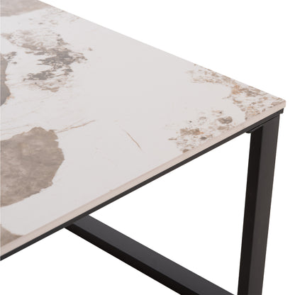 ΤΡΑΠΕΖΙ ΣΑΛΟΝΙΟΥ 2 ΤΜΧ TERREN ΜΕΤΑΛΛΟ SINTERED STONE PANDORA 120x70x45