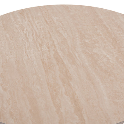 ΤΡΑΠΕΖΙ ΣΑΛΟΝΙΟΥ ΔΙΠΛΟ NUBISA ΜΕΤΑΛΛΟ ΜΠΕΖ-SINTERED STONE Φ80Χ43.5