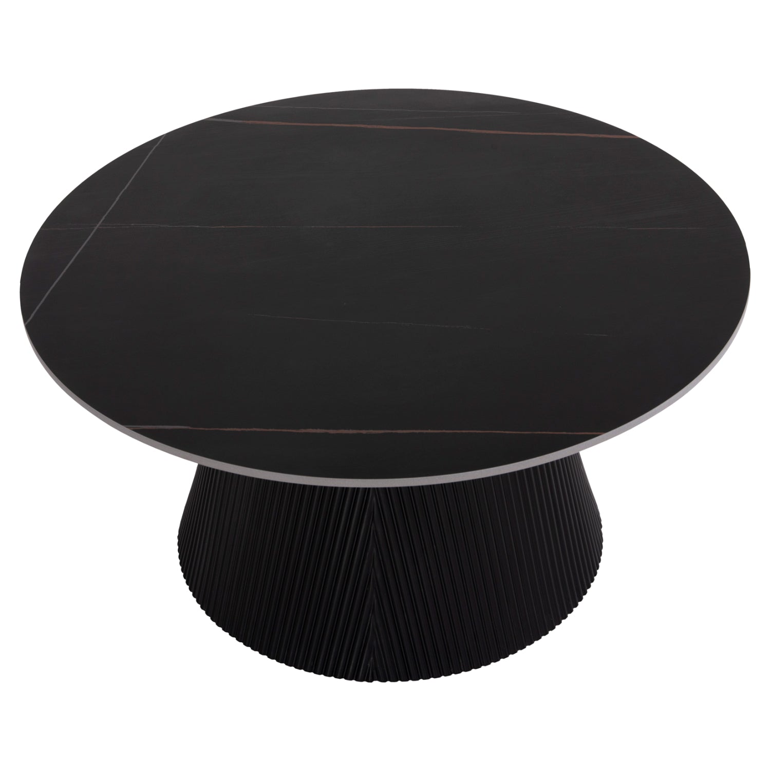 ΤΡΑΠΕΖΙ ΣΑΛΟΝΙΟΥ DUNCAN HM18022.01 ΚΕΡΑΜΙΚΟ TOP-MDF ΒΑΣΗ-ΜΑΥΡΟ Φ80x41Υεκ.