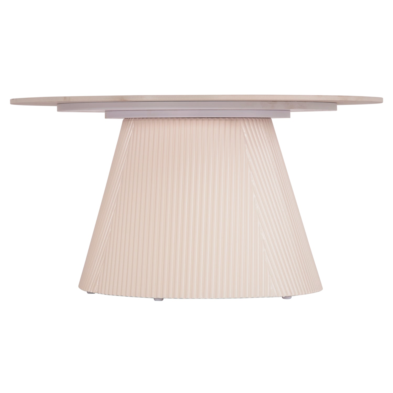 ΤΡΑΠΕΖΙ ΣΑΛΟΝΙΟΥ DUNCAN HM18022.02 ΚΕΡΑΜΙΚΟ TOP-MDF ΒΑΣΗ-ΚΡΕΜ ΛΕΥΚΟ Φ80x41Υεκ.
