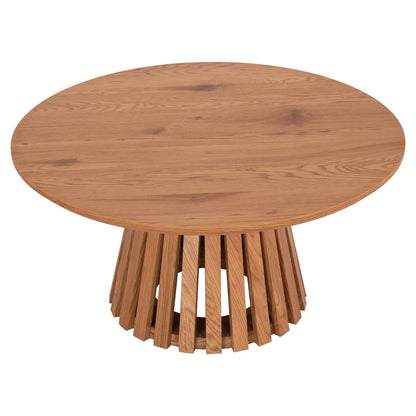ΤΡΑΠΕΖΙ ΣΑΛΟΝΙΟΥ TALBERT HM18024 MDF ΣΕ ΑΝΟΙΧΤΟ ΦΥΣΙΚΟ ΞΥΛΟΥ Φ80x40,5Υεκ.