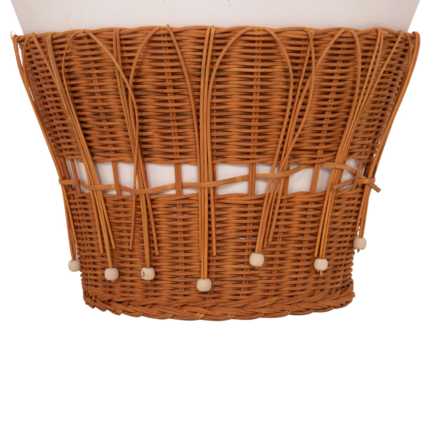ΤΡΑΠΕΖΙ ΣΑΛΟΝΙΟΥ PERRAL FIBER CEMENT ΛΕΥΚΟ ΦΥΣΙΚΟ RATTAN Φ55x45