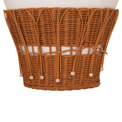 ΤΡΑΠΕΖΙ ΣΑΛΟΝΙΟΥ PERRAL FIBER CEMENT ΛΕΥΚΟ ΦΥΣΙΚΟ RATTAN Φ55x45
