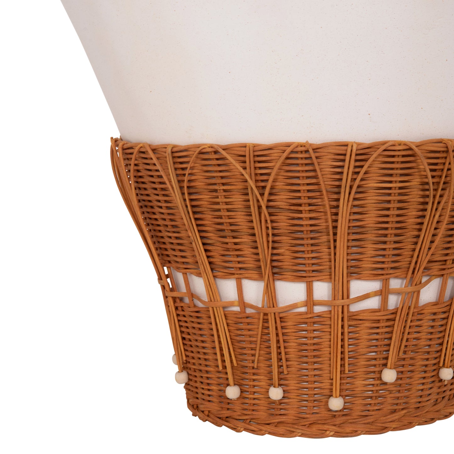 ΤΡΑΠΕΖΙ ΣΑΛΟΝΙΟΥ PERRAL FIBER CEMENT ΛΕΥΚΟ ΦΥΣΙΚΟ RATTAN Φ55x45