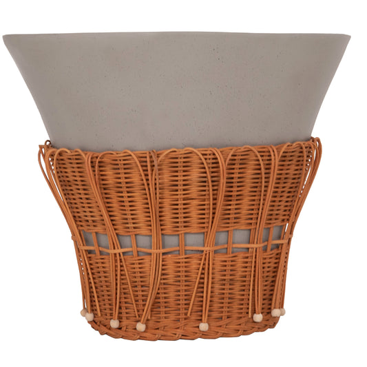 ΤΡΑΠΕΖΙ ΣΑΛΟΝΙΟΥ PERRAL FIBER CEMENT ΓΚΡΙ ΦΥΣΙΚΟ RATTAN Φ55x45