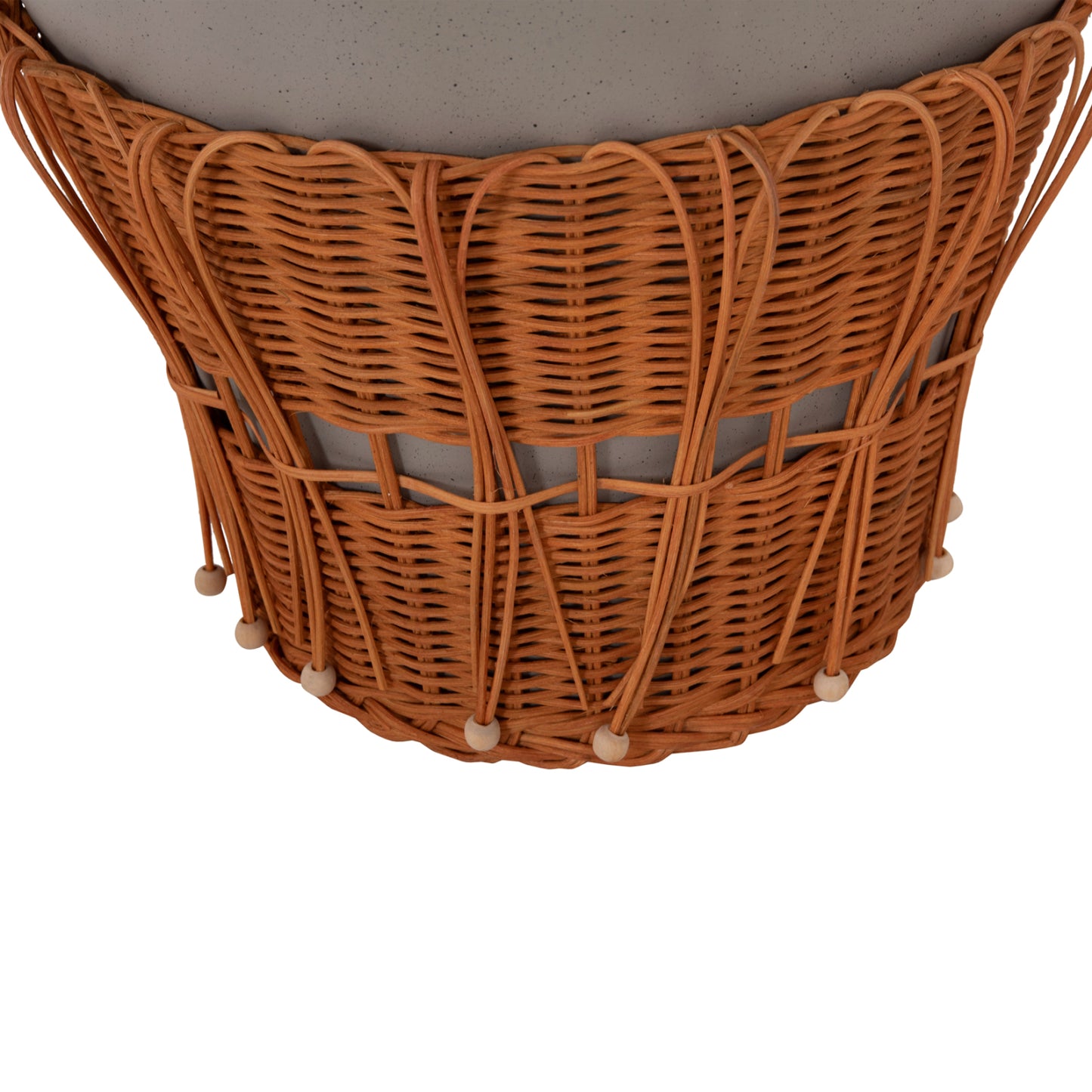 ΤΡΑΠΕΖΙ ΣΑΛΟΝΙΟΥ PERRAL FIBER CEMENT ΓΚΡΙ ΦΥΣΙΚΟ RATTAN Φ55x45