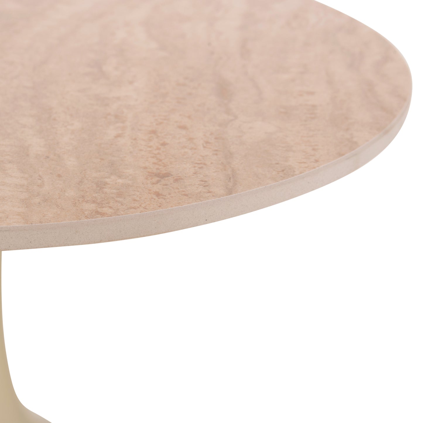 ΤΡΑΠΕΖΙ ΣΑΛΟΝΙΟΥ LONGSTEM ΒΑΣΗ ΣΑΜΠΑΝΙ ΚΕΡΑΜΙΚΟ TOP TRAVERTINE STONE Φ50εκ