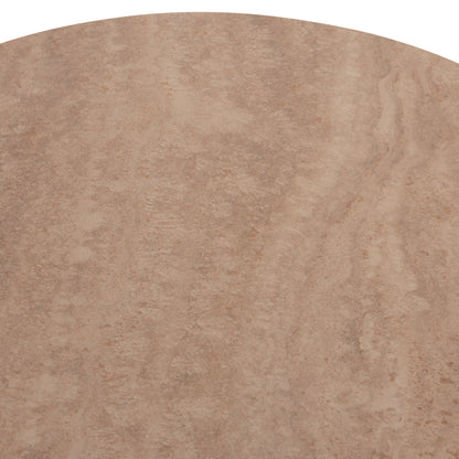 ΤΡΑΠΕΖΙ ΣΑΛΟΝΙΟΥ LONGSTEM ΒΑΣΗ ΣΑΜΠΑΝΙ ΚΕΡΑΜΙΚΟ TOP TRAVERTINE STONE Φ50εκ