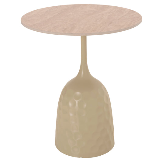 ΤΡΑΠΕΖΙ ΣΑΛΟΝΙΟΥ LONGSTEM ΒΑΣΗ ΣΑΜΠΑΝΙ ΚΕΡΑΜΙΚΟ TOP TRAVERTINE STONE Φ50εκ