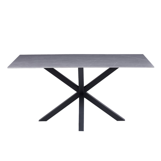 ΤΡΑΠΕΖΙ ΣΑΛΟΝΙΟΥ GREY MARBLE ΜΑΥΡΗ ΜΕΤΑΛ. ΒΑΣΗ 120x60x45,5