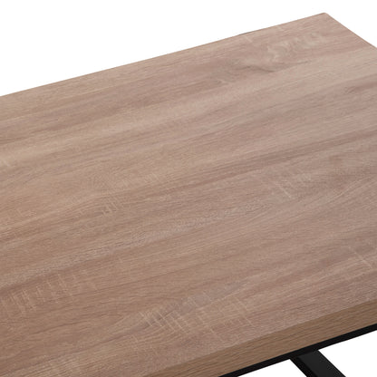ΤΡΑΠΕΖΙ ΣΑΛΟΝΙΟΥ SHABEN MDF SONOMA ΜΑΥΡΗ ΜΕΤΑΛΛΙΚΗ ΒΑΣΗ 120x60x46