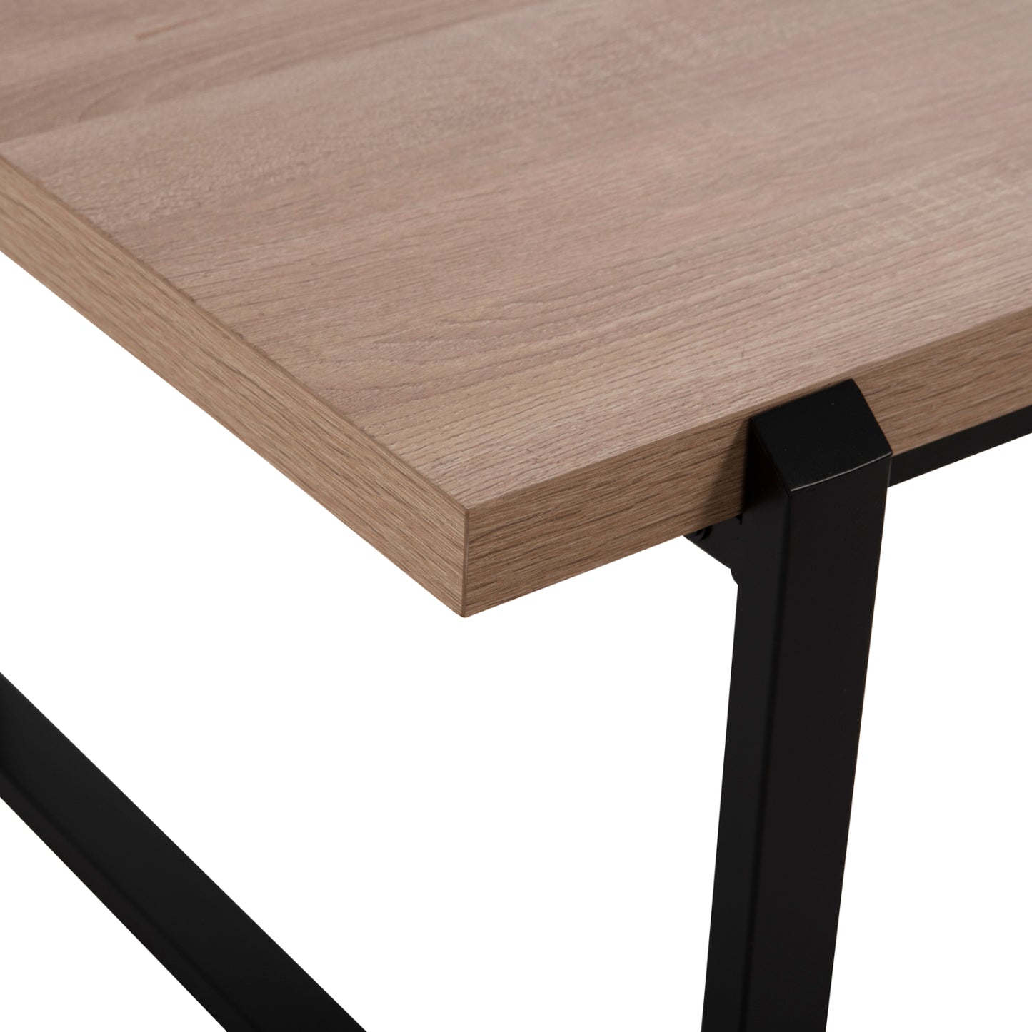 ΤΡΑΠΕΖΙ ΣΑΛΟΝΙΟΥ SHABEN MDF SONOMA ΜΑΥΡΗ ΜΕΤΑΛΛΙΚΗ ΒΑΣΗ 120x60x46