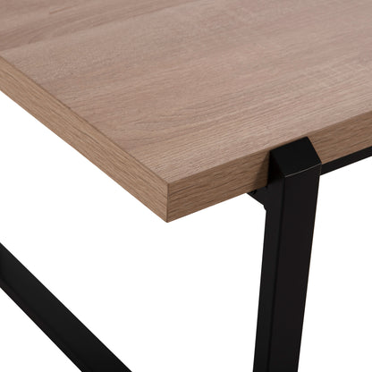 ΤΡΑΠΕΖΙ ΣΑΛΟΝΙΟΥ SHABEN MDF SONOMA ΜΑΥΡΗ ΜΕΤΑΛΛΙΚΗ ΒΑΣΗ 120x60x46