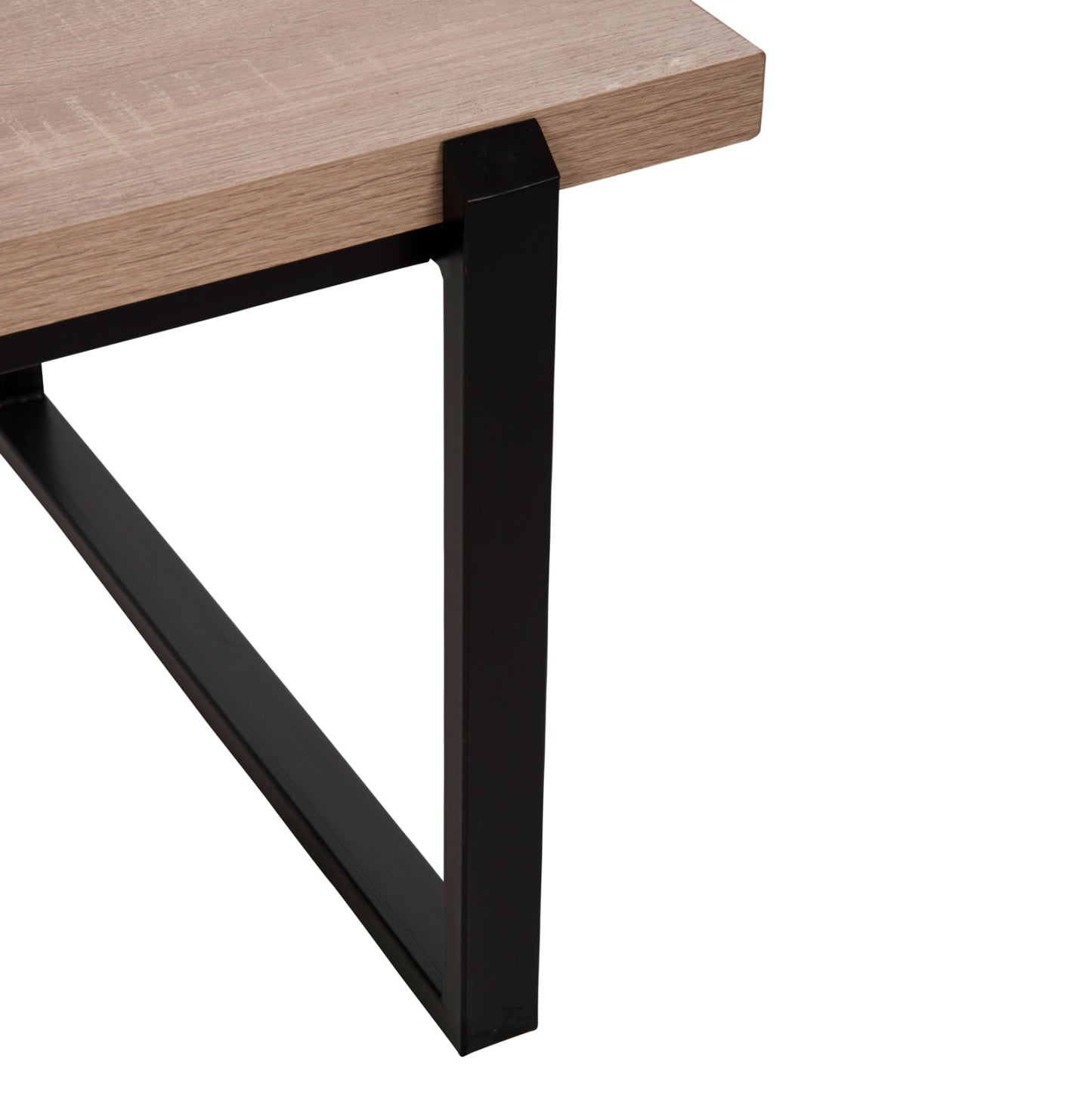ΤΡΑΠΕΖΙ ΣΑΛΟΝΙΟΥ SHABEN MDF SONOMA ΜΑΥΡΗ ΜΕΤΑΛΛΙΚΗ ΒΑΣΗ 120x60x46